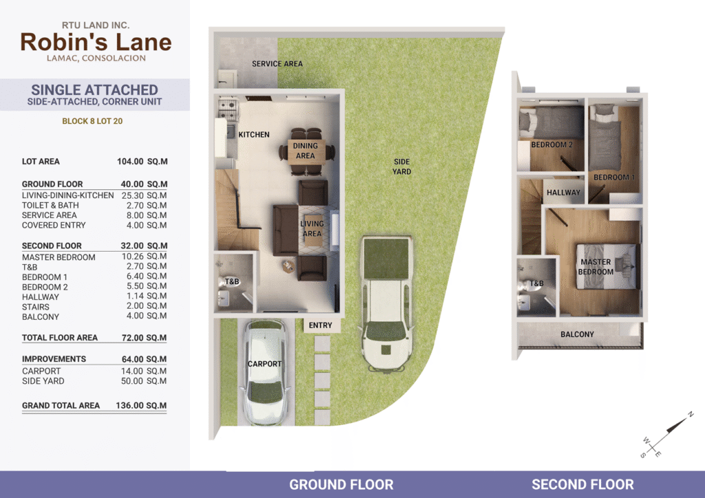 Single Attached Colored Plans- My Property Depot